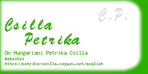 csilla petrika business card